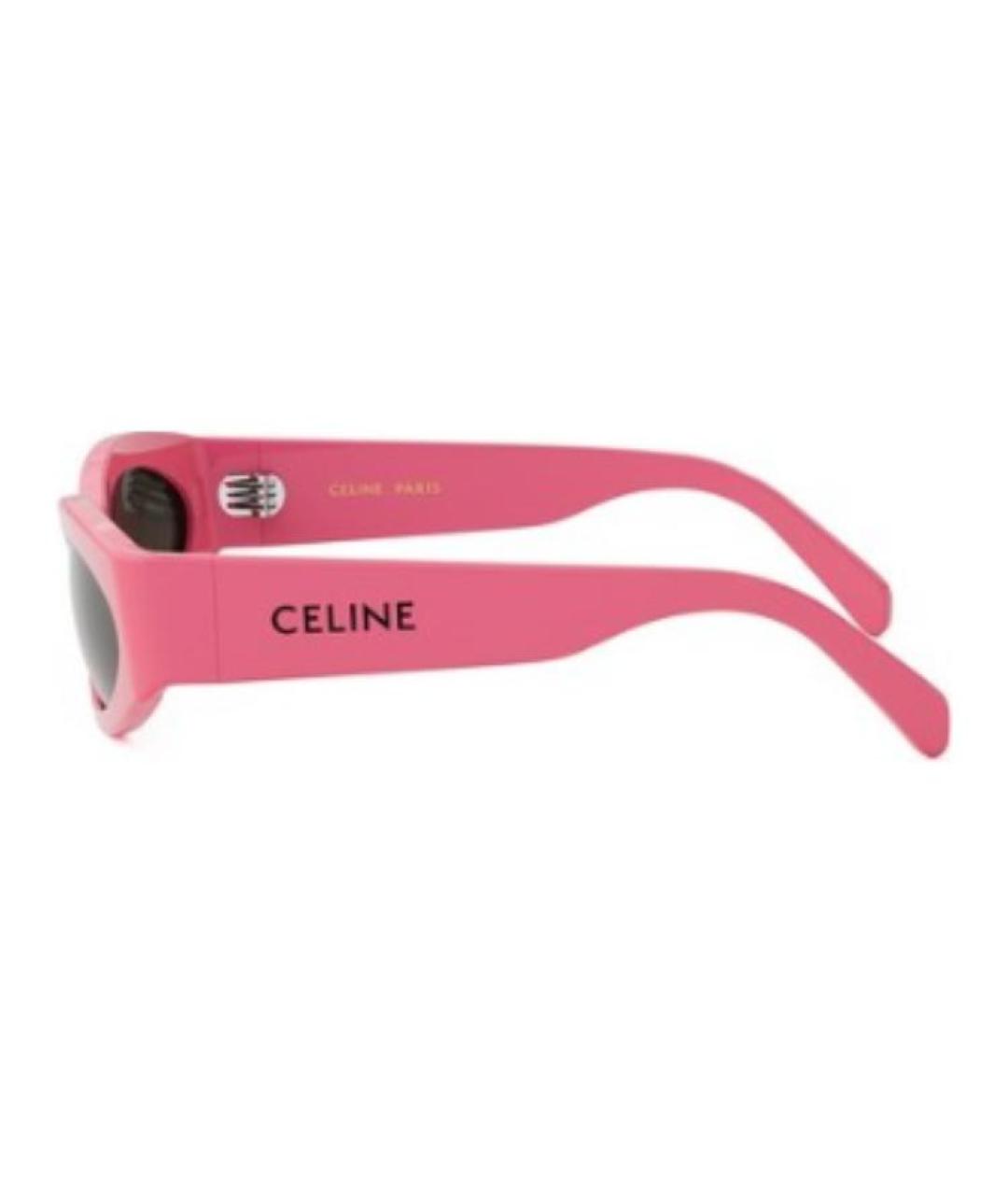 CELINE Розовые пластиковые солнцезащитные очки, фото 3
