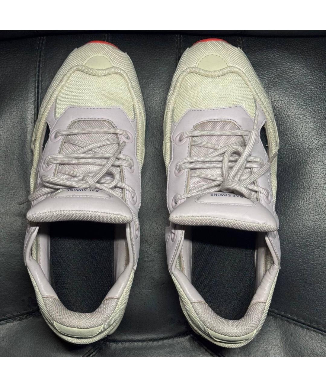 ADIDAS X RAF SIMONS Бежевые текстильные низкие кроссовки / кеды, фото 7
