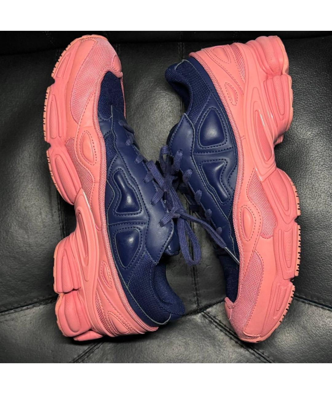 ADIDAS X RAF SIMONS Коралловые текстильные низкие кроссовки / кеды, фото 4