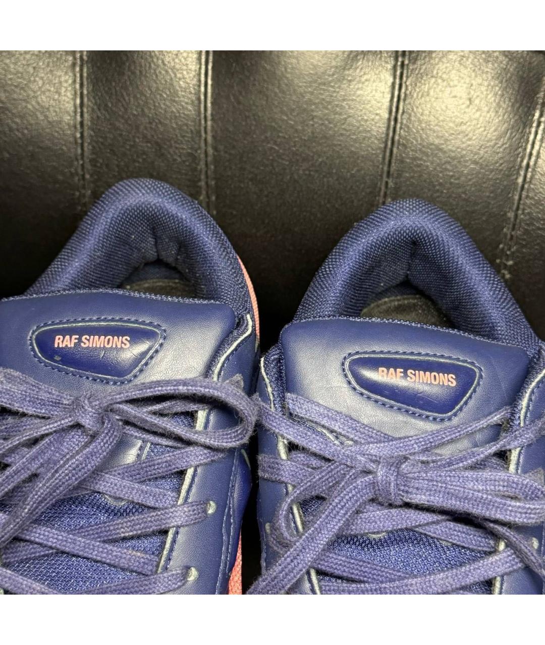 ADIDAS X RAF SIMONS Коралловые текстильные низкие кроссовки / кеды, фото 7