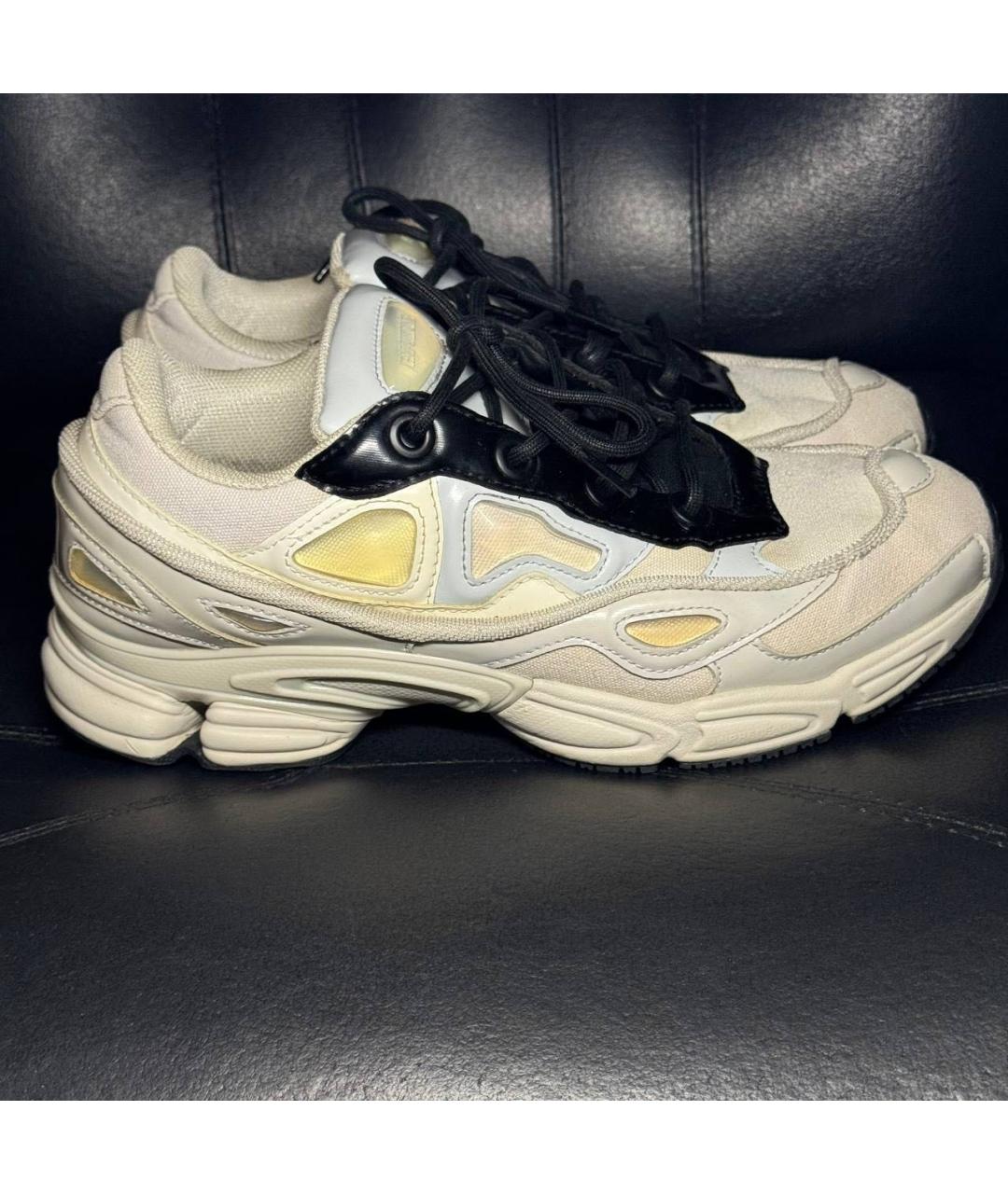 ADIDAS X RAF SIMONS Бежевые текстильные низкие кроссовки / кеды, фото 9
