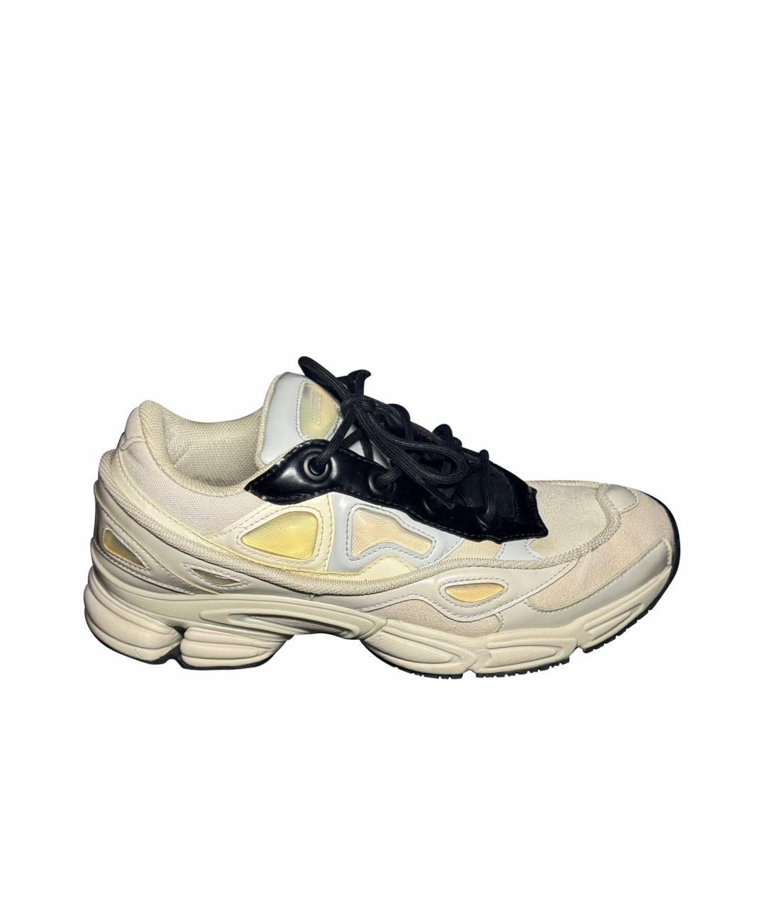 ADIDAS X RAF SIMONS Бежевые текстильные низкие кроссовки / кеды, фото 1