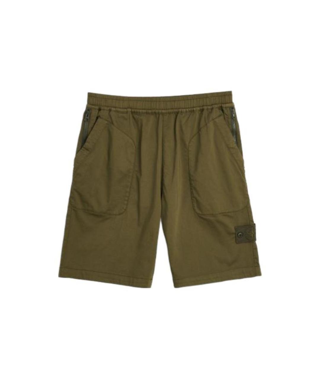 STONE ISLAND Зеленые шорты, фото 1