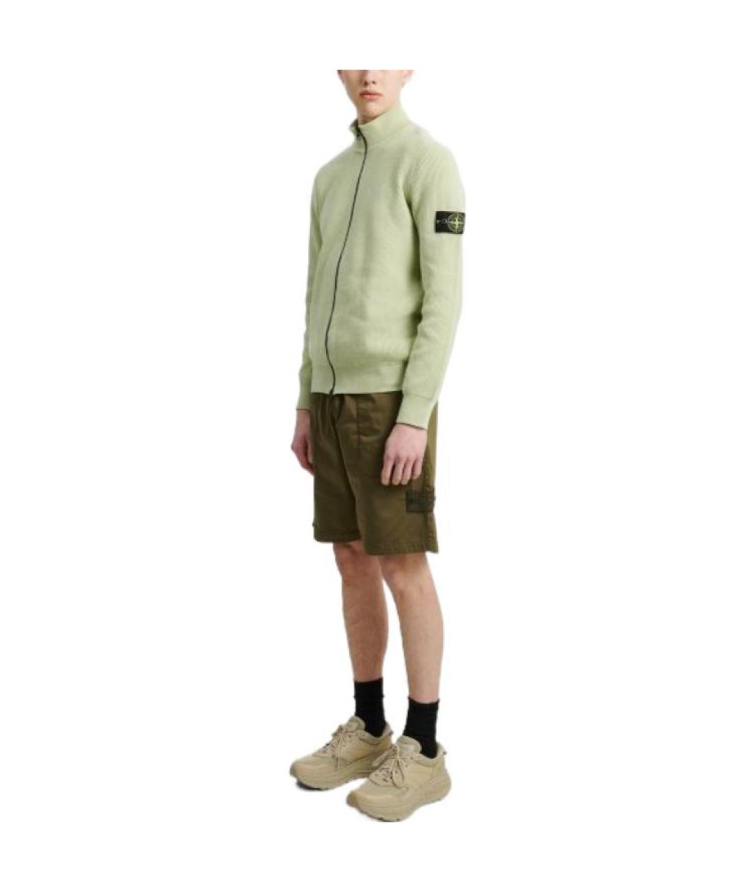 STONE ISLAND Зеленые шорты, фото 2