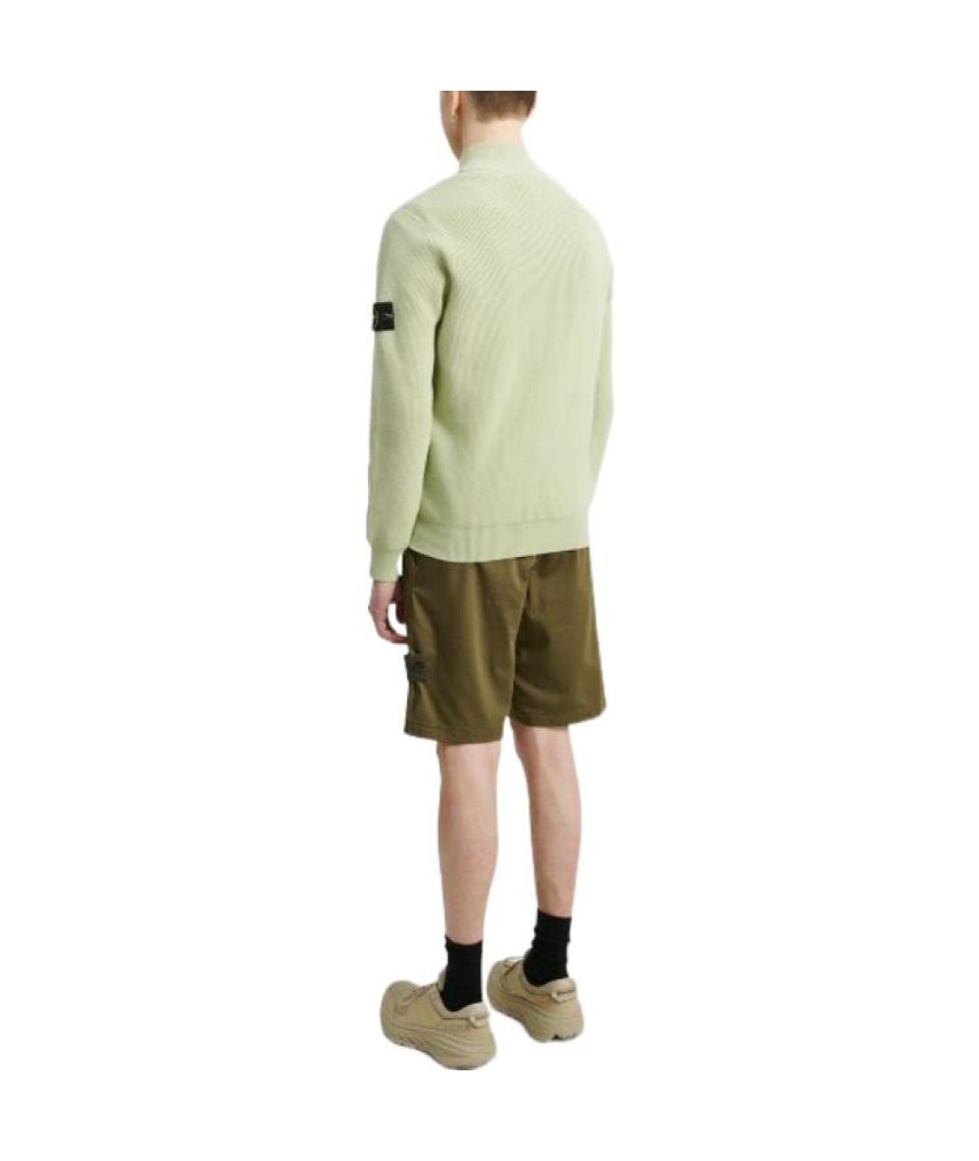 STONE ISLAND Зеленые шорты, фото 3