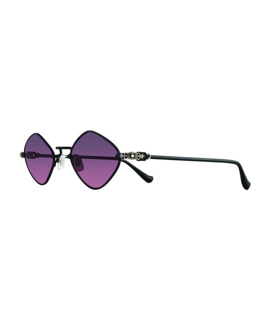 CHROME HEARTS Черные металлические солнцезащитные очки, фото 3