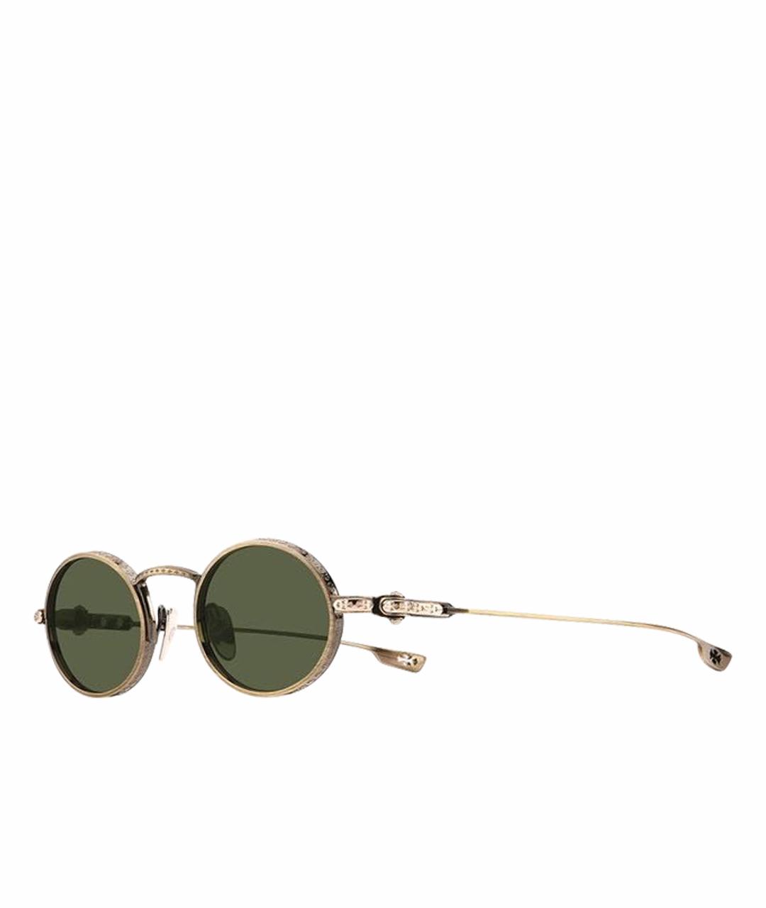 CHROME HEARTS Золотые металлические солнцезащитные очки, фото 1