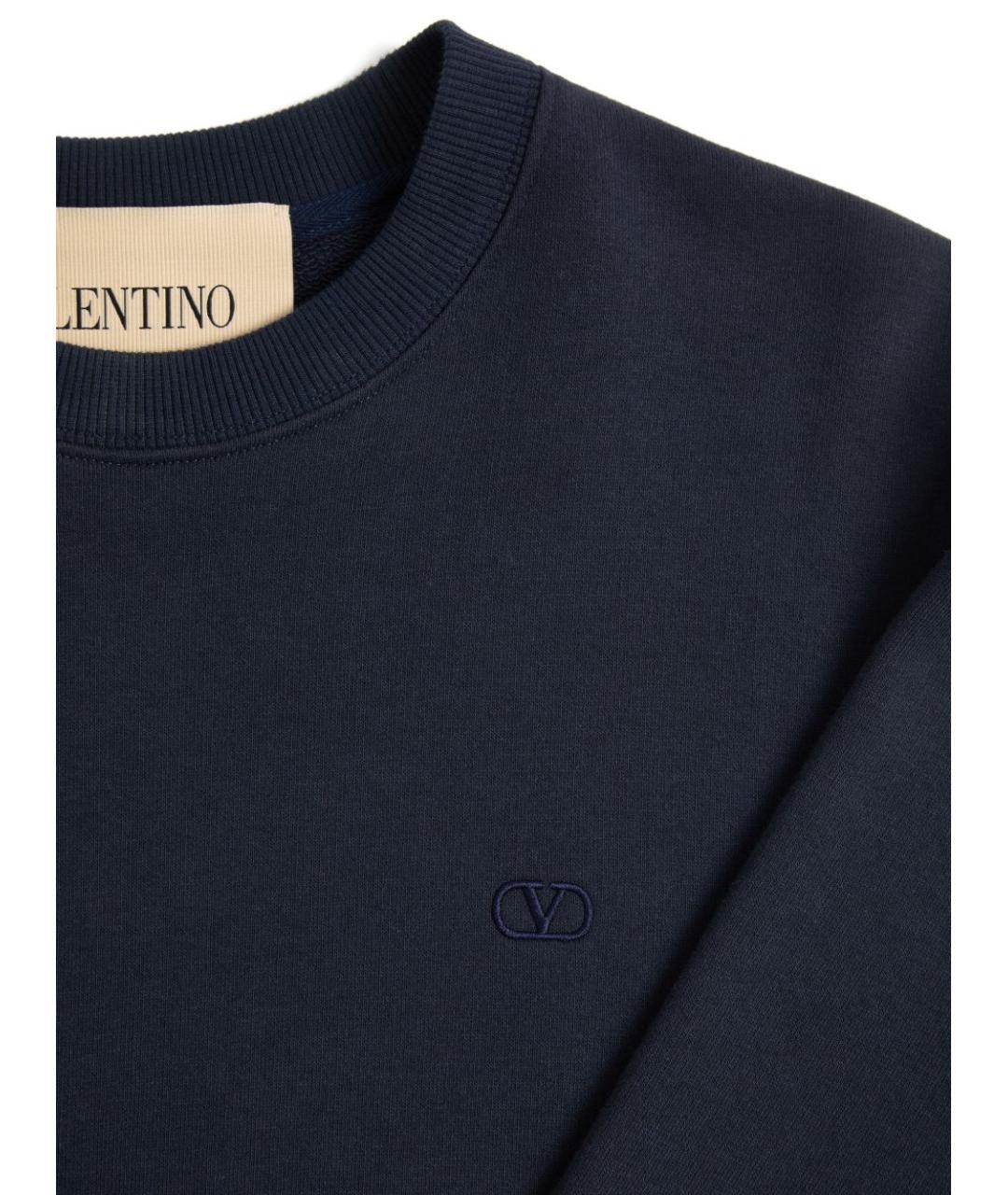VALENTINO Темно-синий хлопковый джемпер / свитер, фото 6