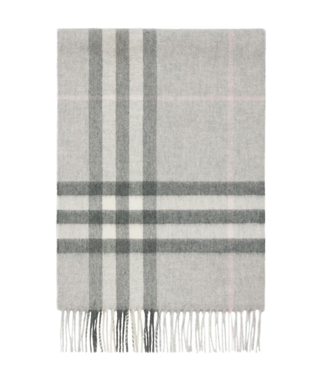 BURBERRY Серый кашемировый шарф, фото 2