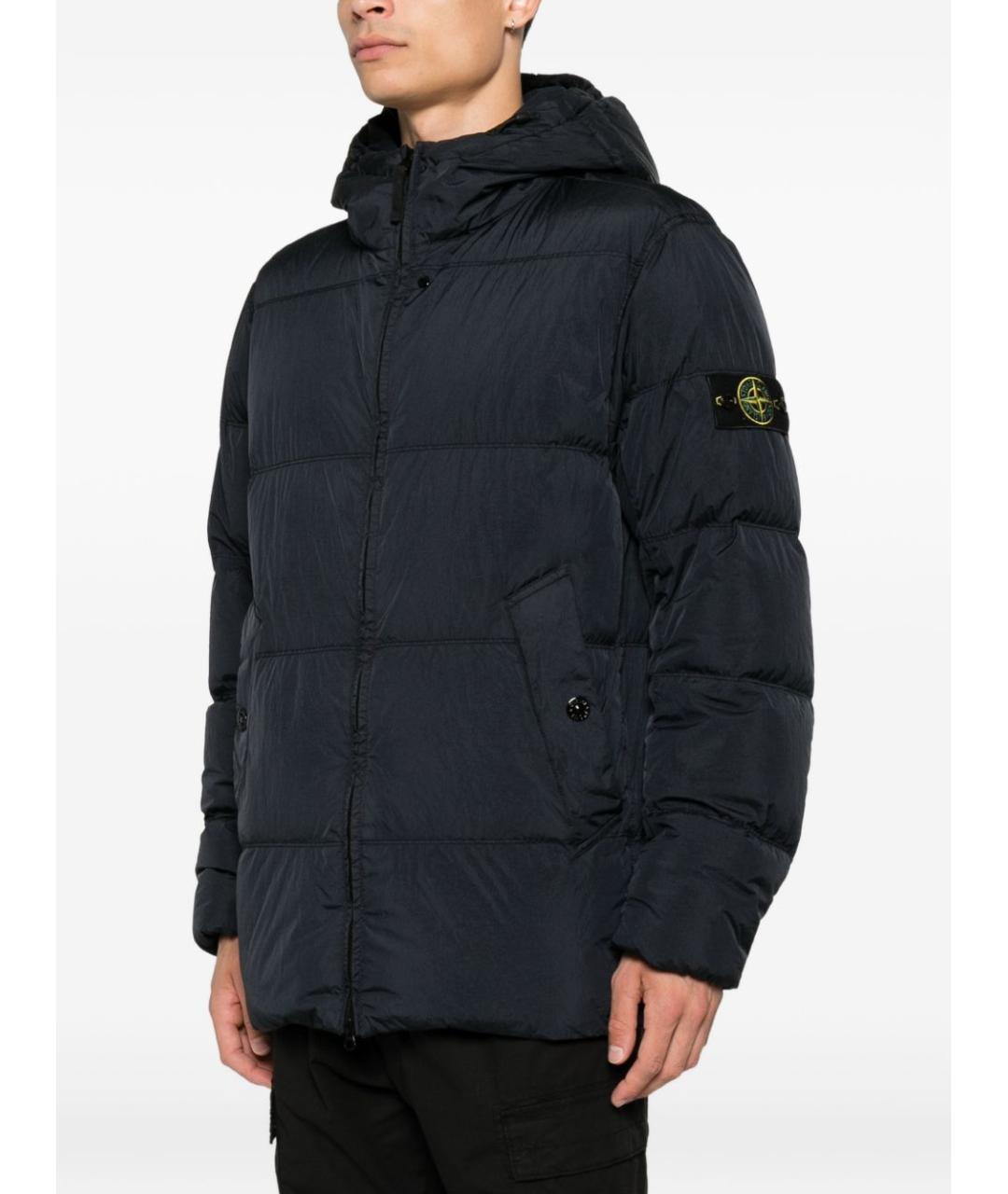 STONE ISLAND Синяя полиамидовая куртка, фото 4