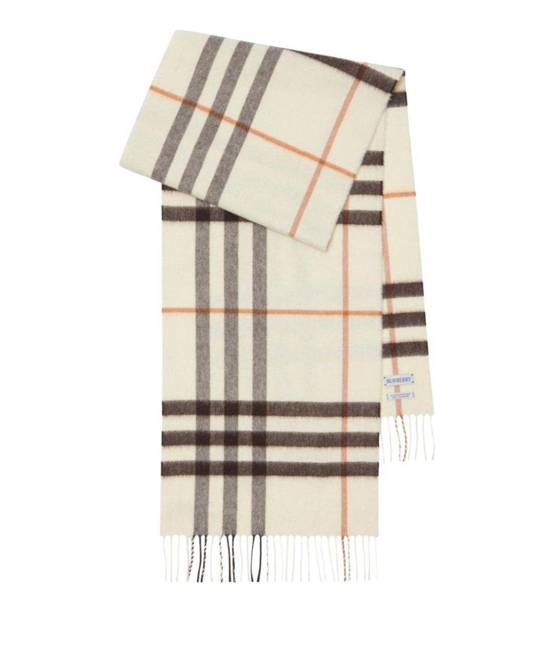 BURBERRY Бежевый кашемировый шарф, фото 1