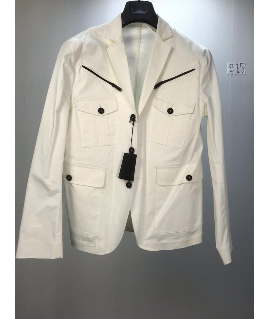 DSQUARED2 Белый хлопковый пиджак, фото 5