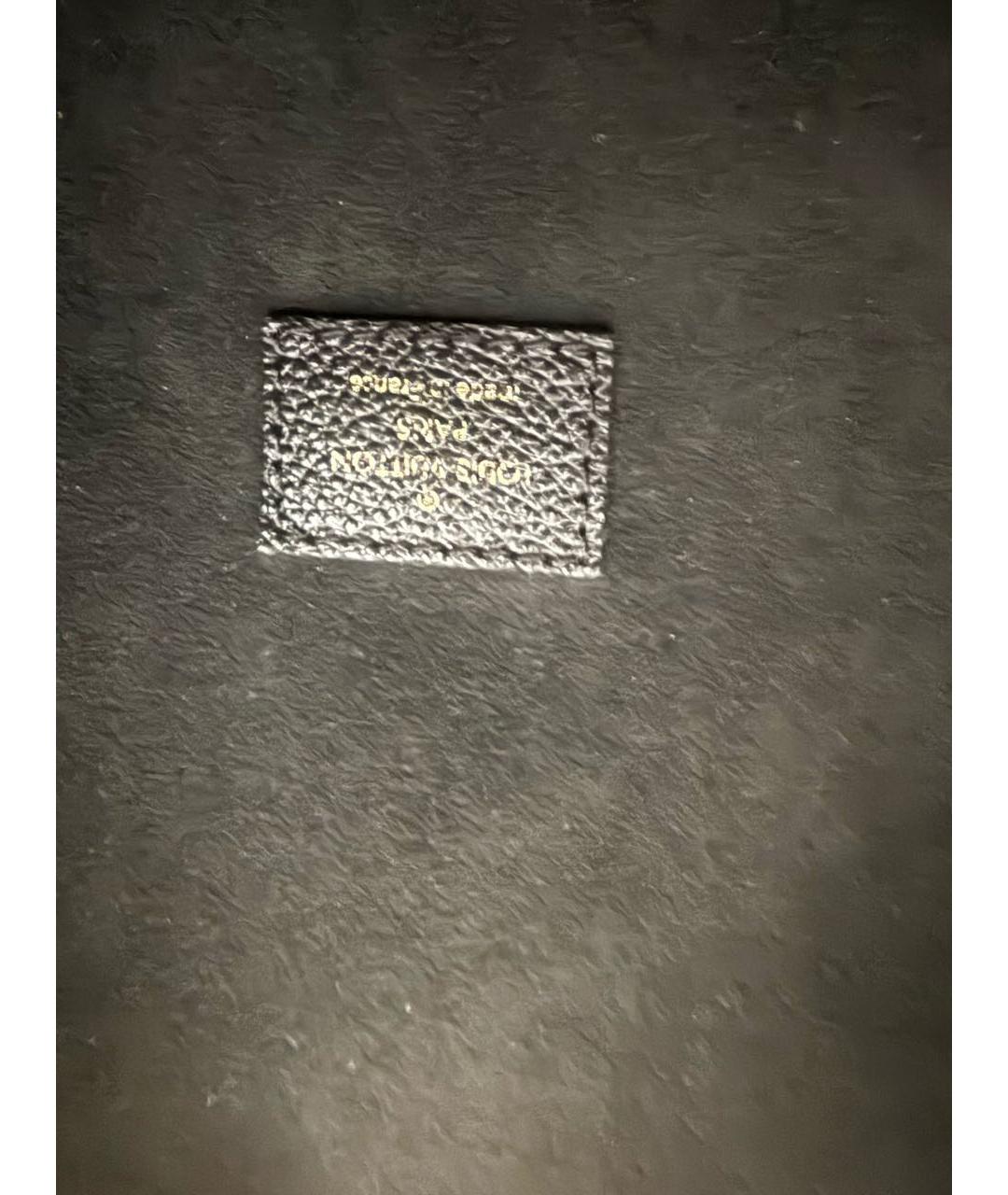 LOUIS VUITTON Черная кожаная сумка через плечо, фото 4