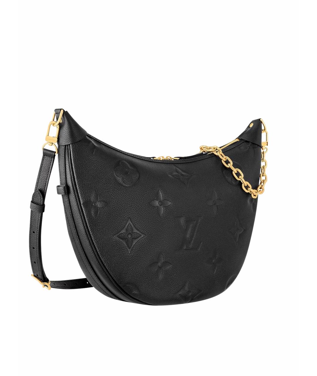 LOUIS VUITTON Черная кожаная сумка через плечо, фото 1