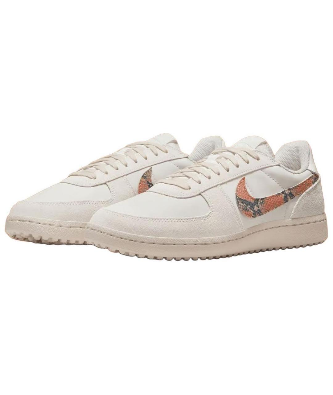 NIKE Белые кожаные низкие кроссовки / кеды, фото 2