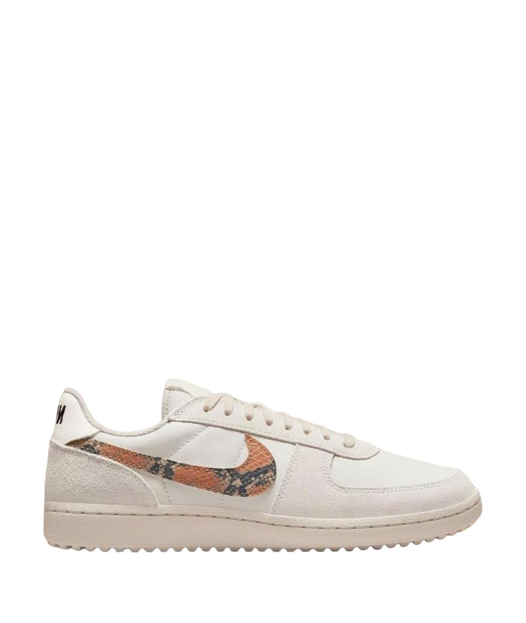 NIKE Белые кожаные низкие кроссовки / кеды, фото 1