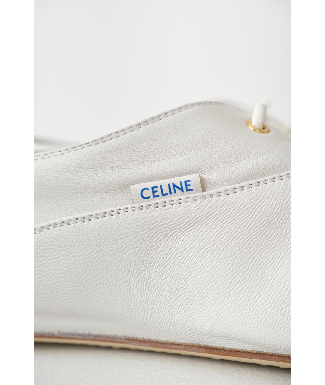CELINE Белые кожаные туфли, фото 6