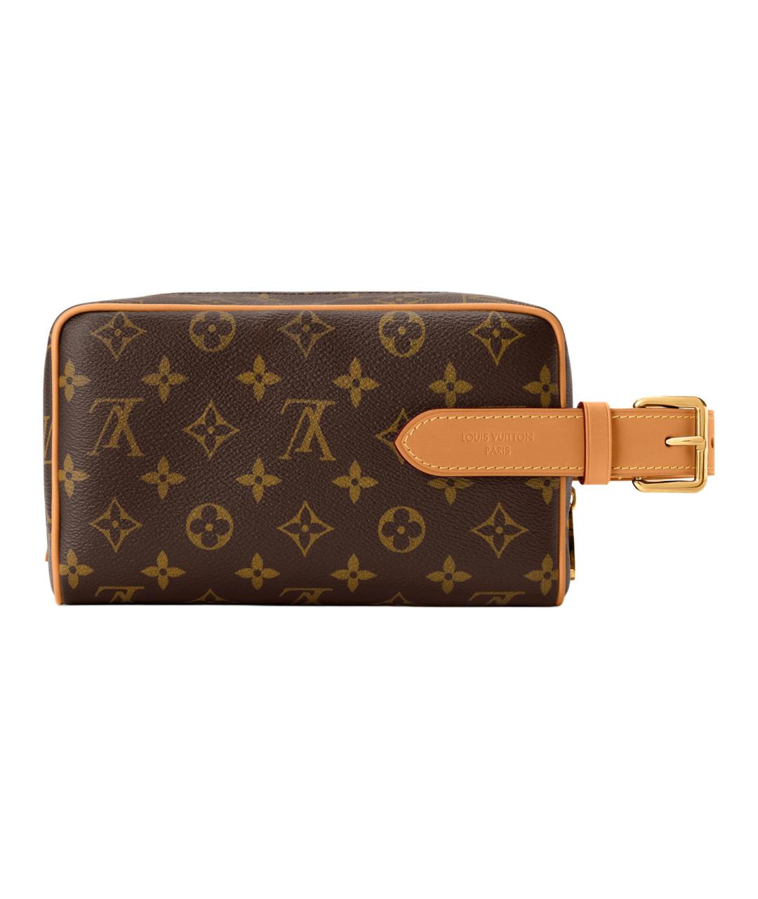 LOUIS VUITTON Коричневая косметичка, фото 3