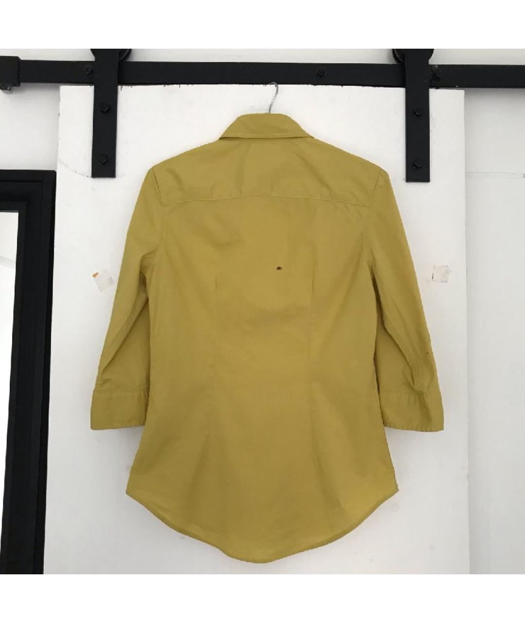 BURBERRY Желтая хлопковая рубашка, фото 2