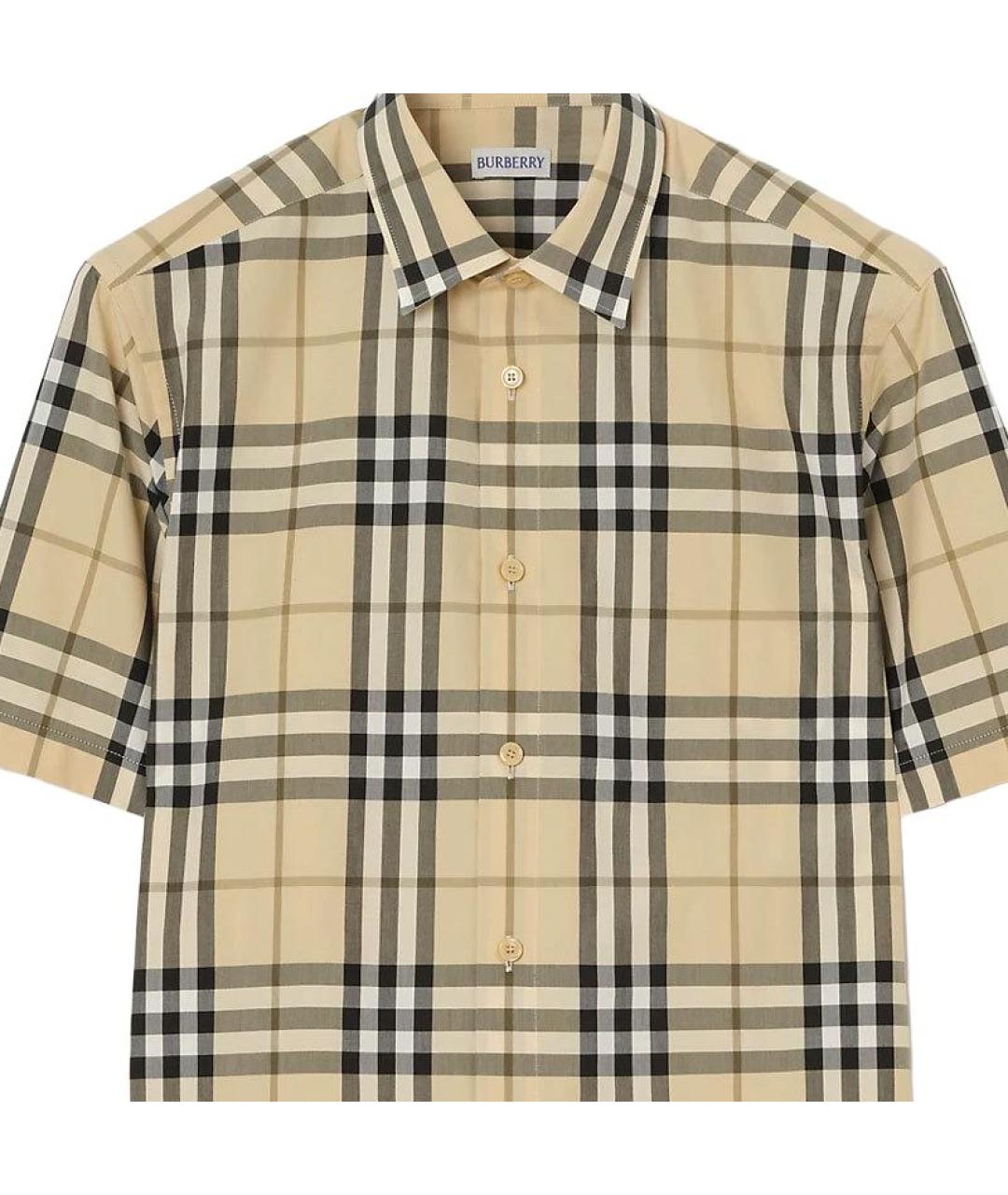 BURBERRY Коричневая хлопковая кэжуал рубашка, фото 2