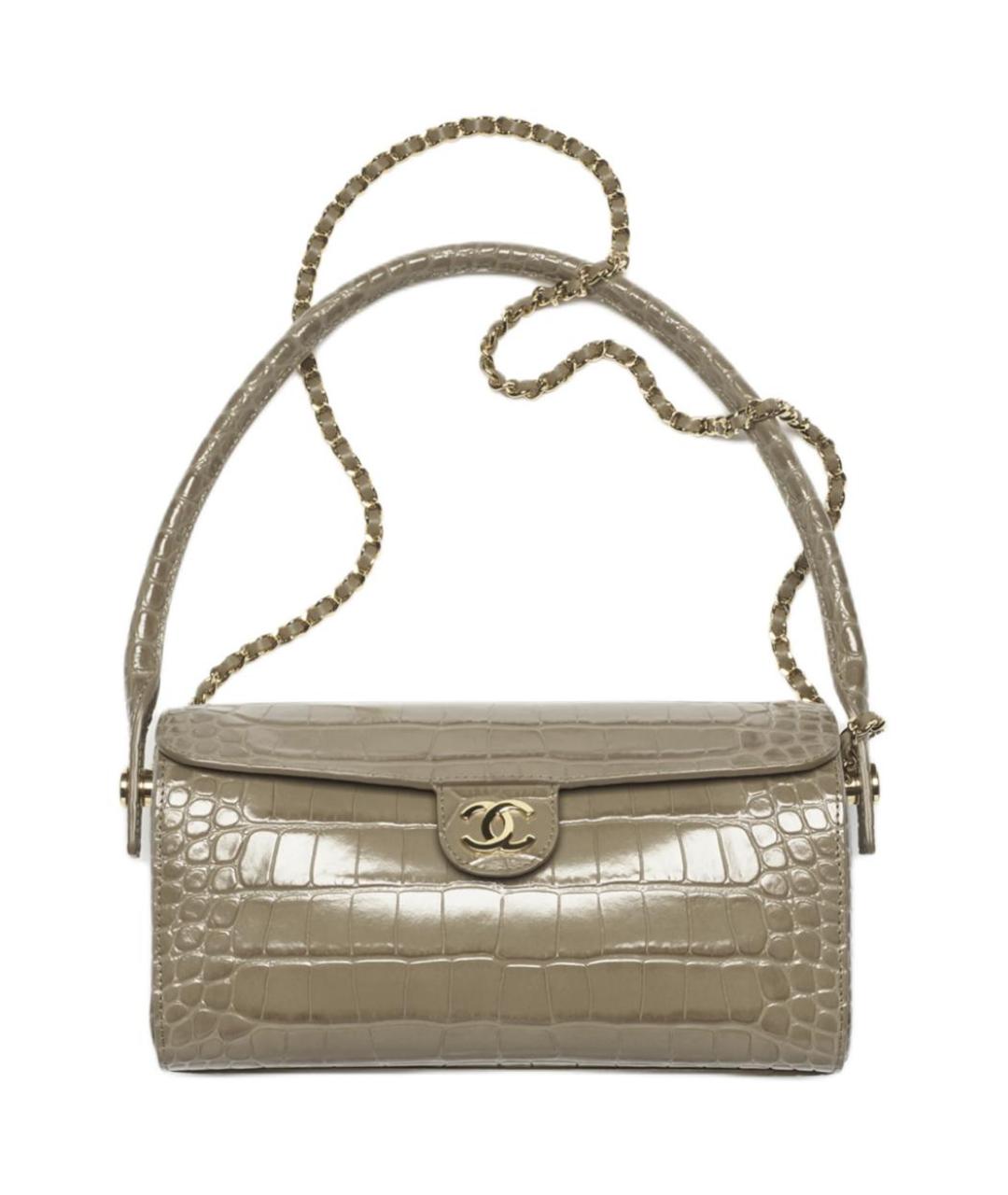 CHANEL Коричневая кожаная сумка через плечо, фото 1