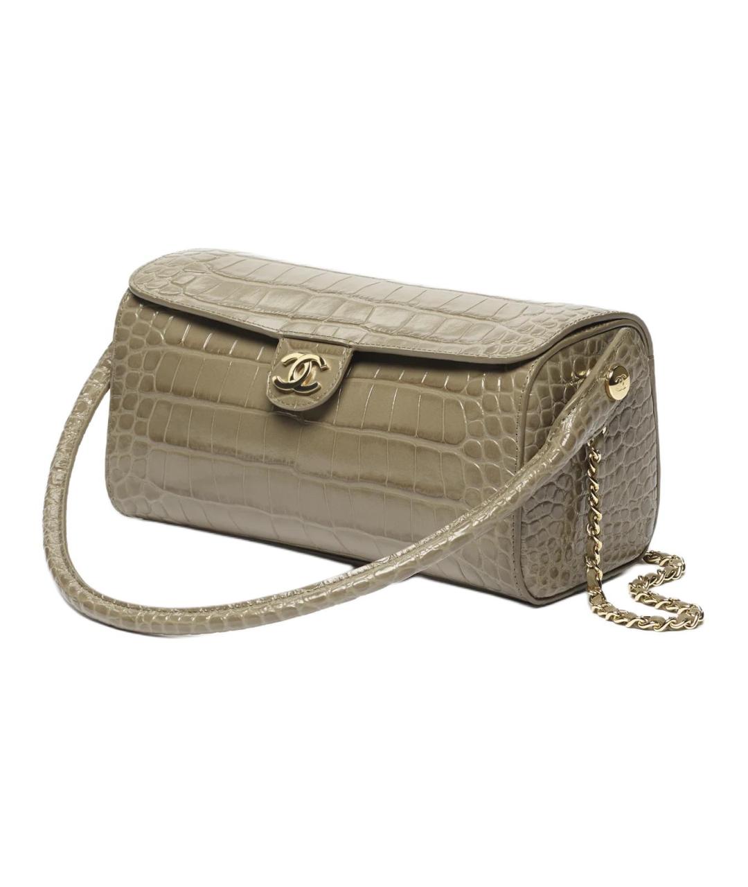 CHANEL Коричневая кожаная сумка через плечо, фото 2
