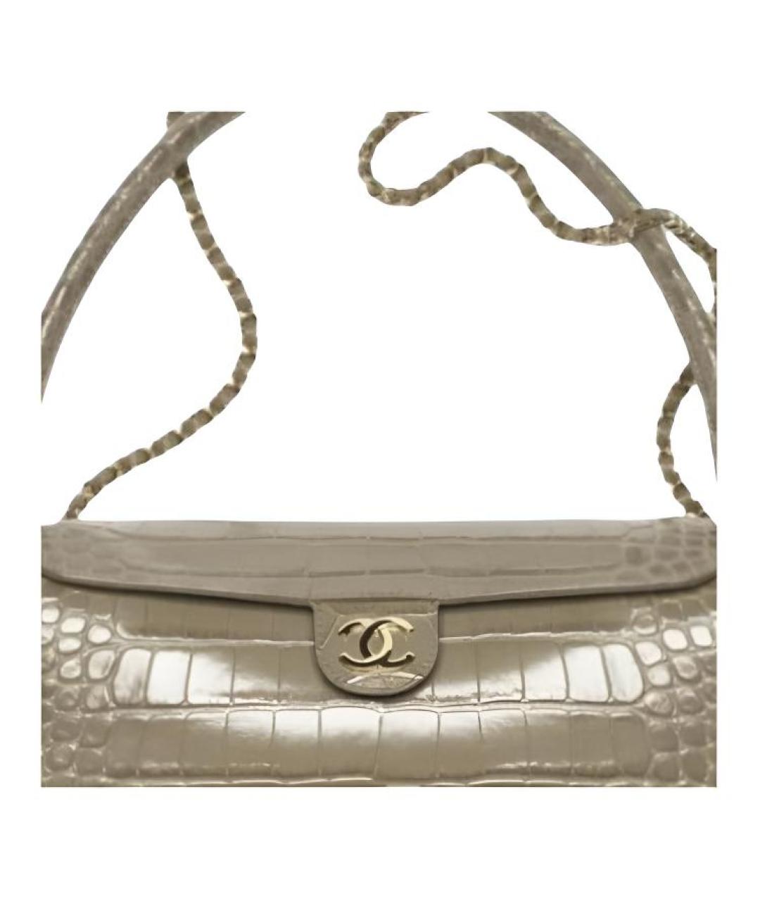 CHANEL Коричневая кожаная сумка через плечо, фото 5