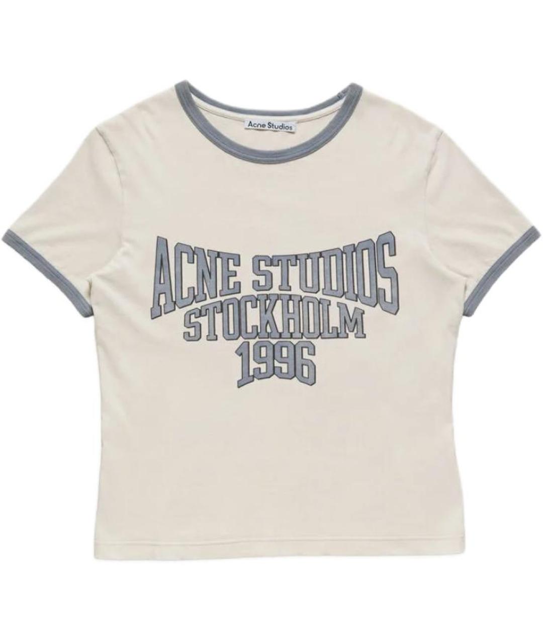 ACNE STUDIOS Серая хлопковая футболка, фото 1