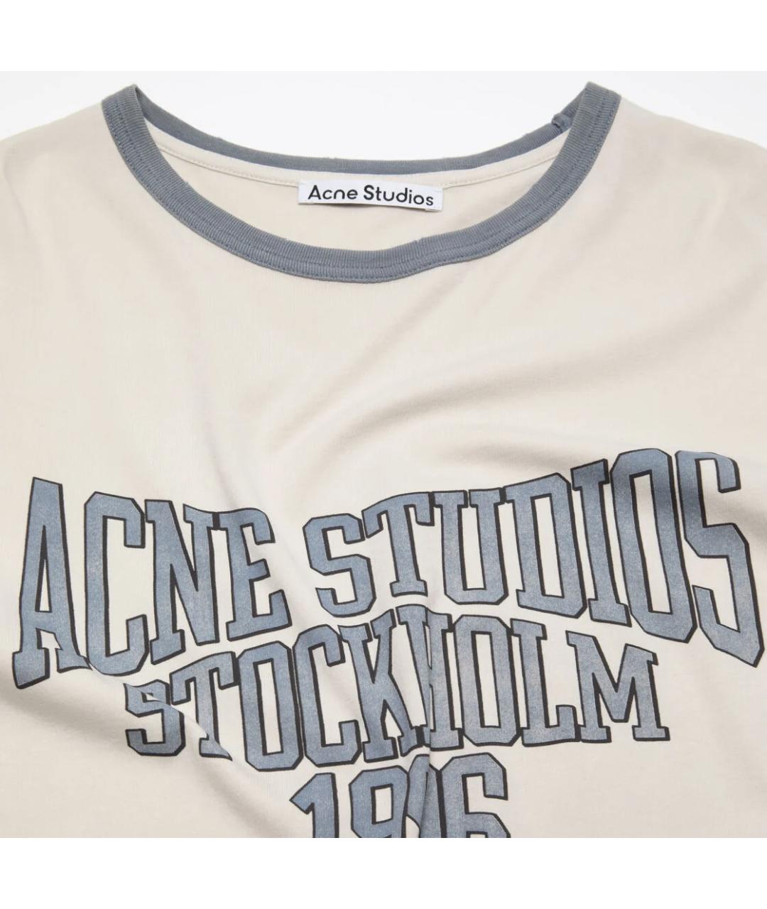 ACNE STUDIOS Серая хлопковая футболка, фото 5