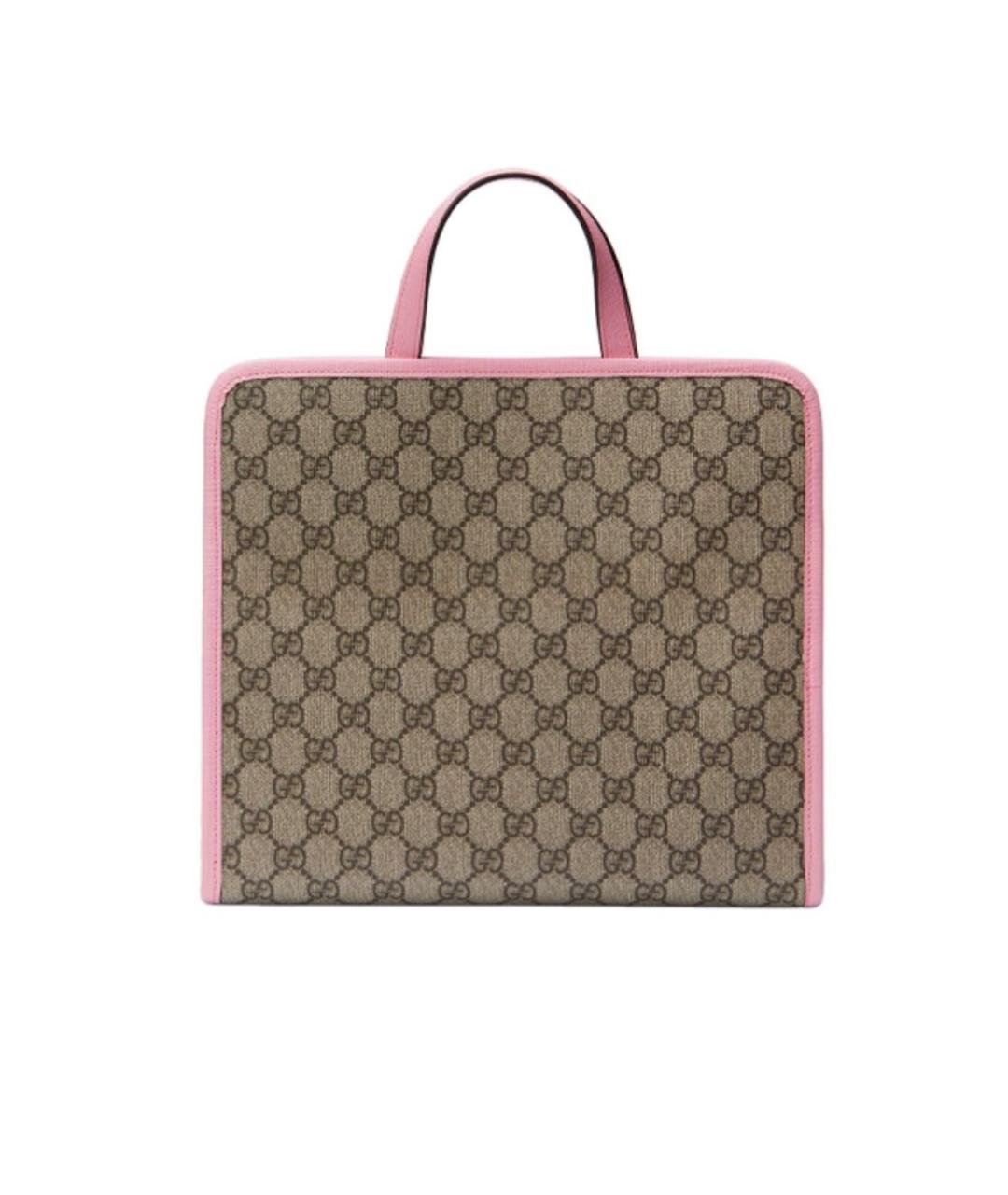 GUCCI Бежевая канва сумка с короткими ручками, фото 3