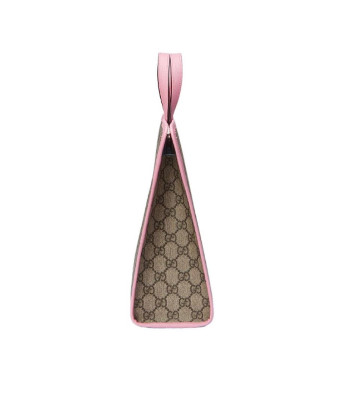 GUCCI Бежевая канва сумка с короткими ручками, фото 2