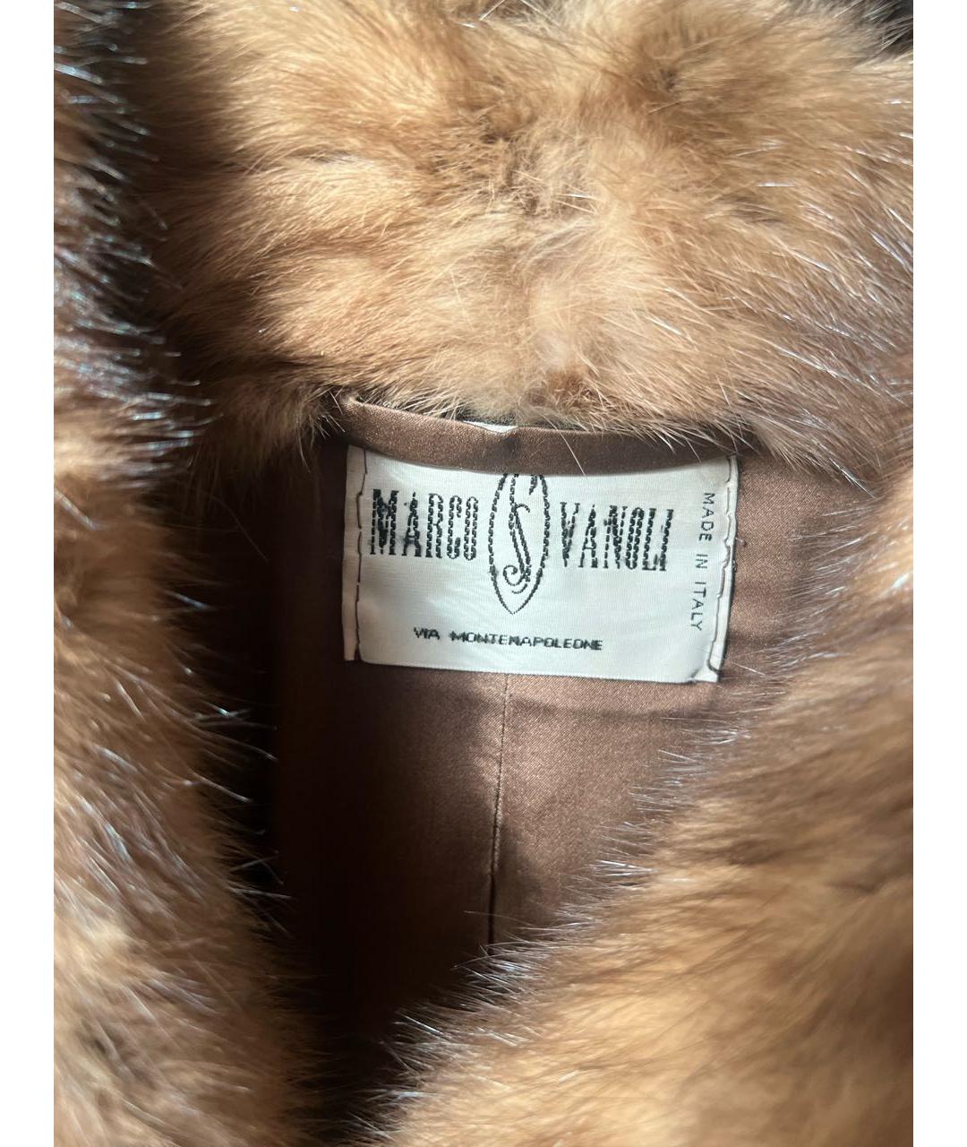 MARCO VANOLI Коричневая меховая шуба, фото 3