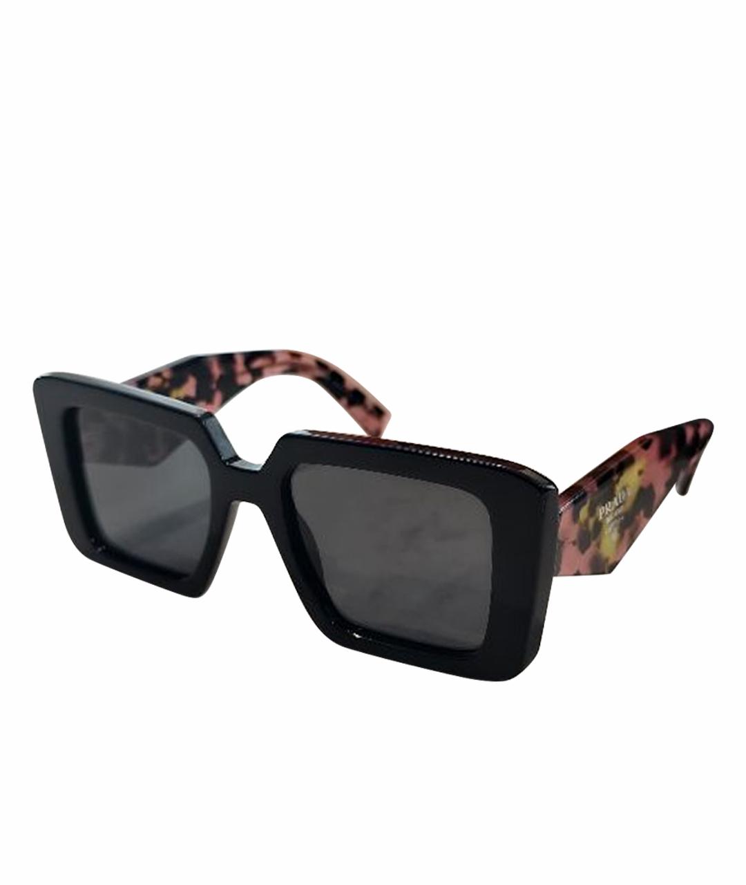 PRADA Черные пластиковые солнцезащитные очки, фото 1