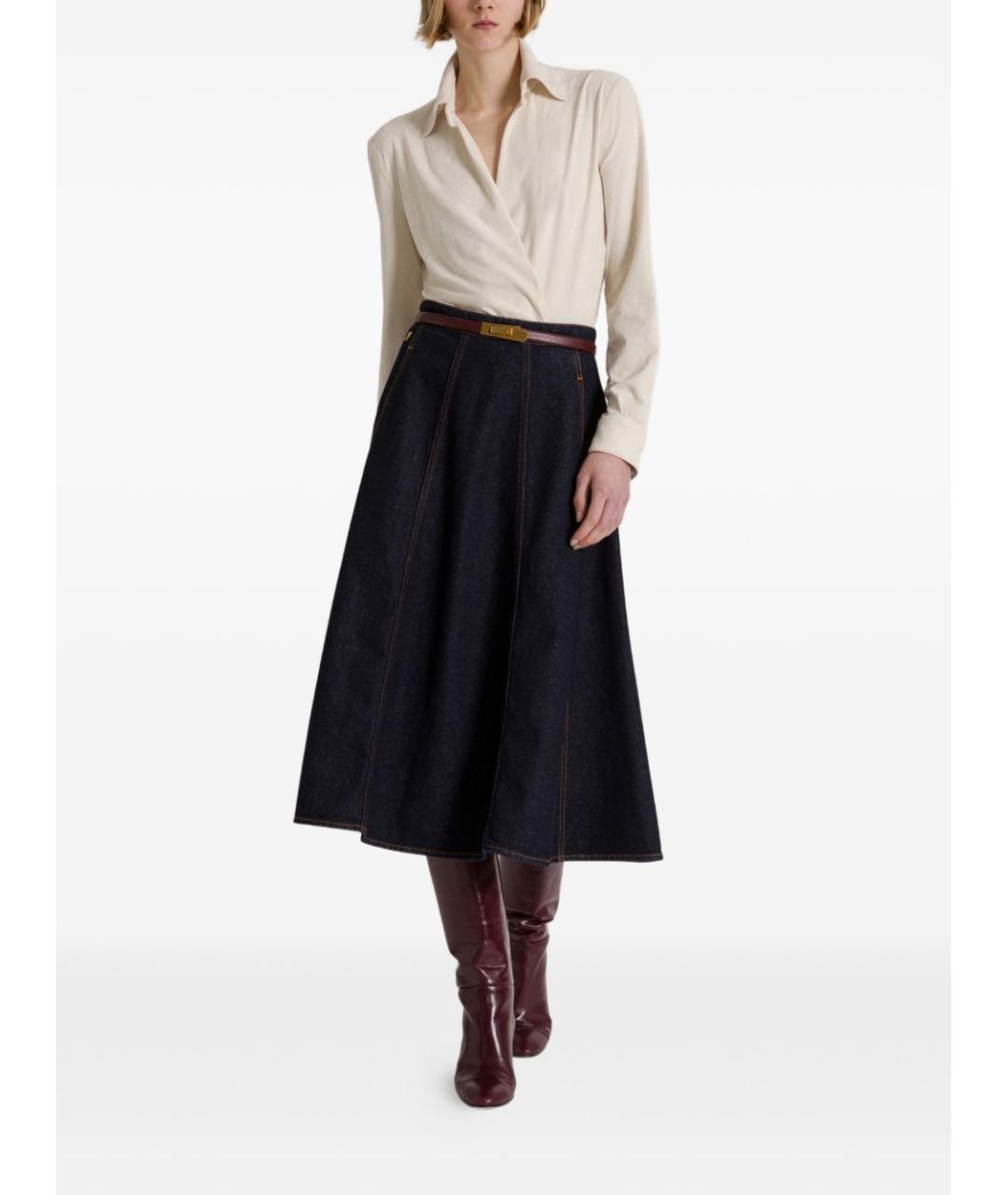 ALBERTA FERRETTI Черная юбка миди, фото 3
