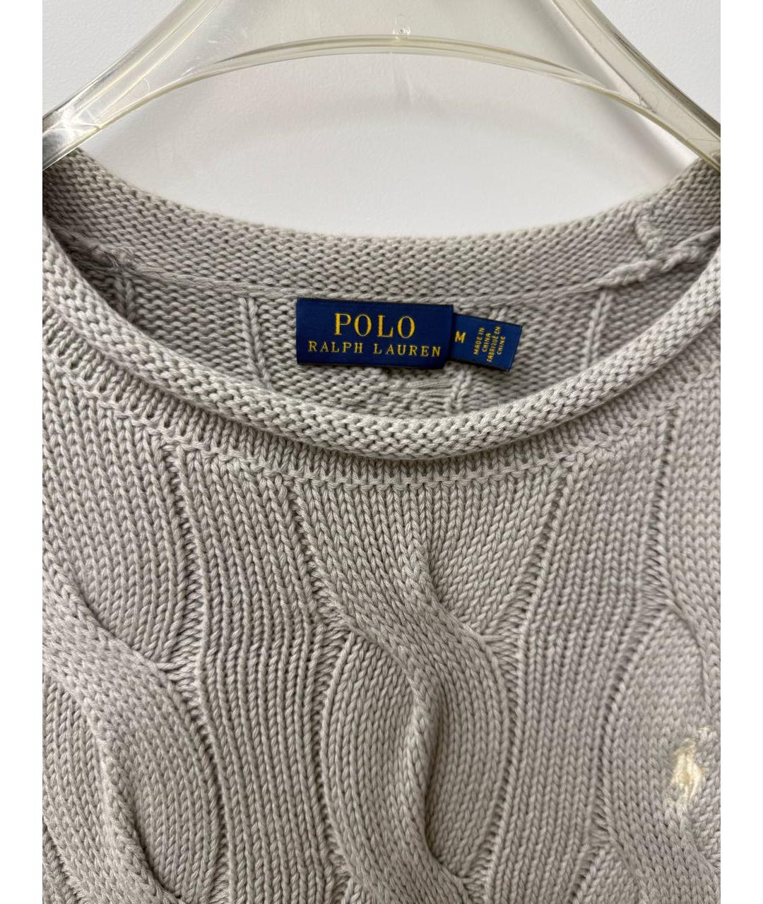 POLO RALPH LAUREN Серый хлопковый джемпер / свитер, фото 2