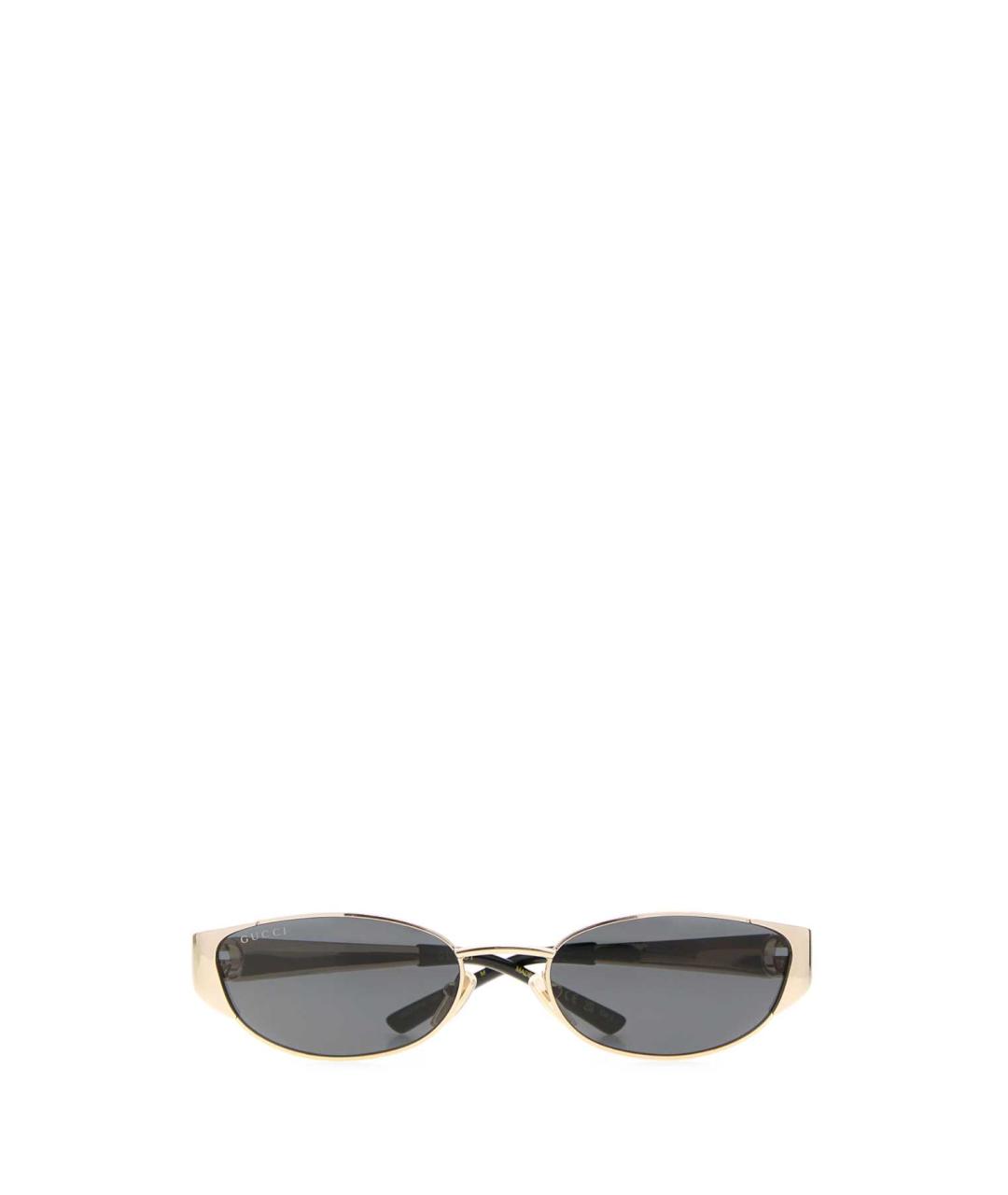 GUCCI Золотые металлические солнцезащитные очки, фото 2