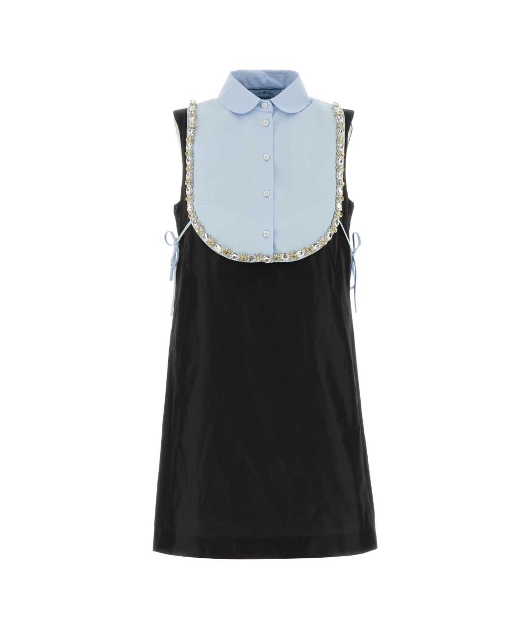 PRADA Черное шелковое платье, фото 1