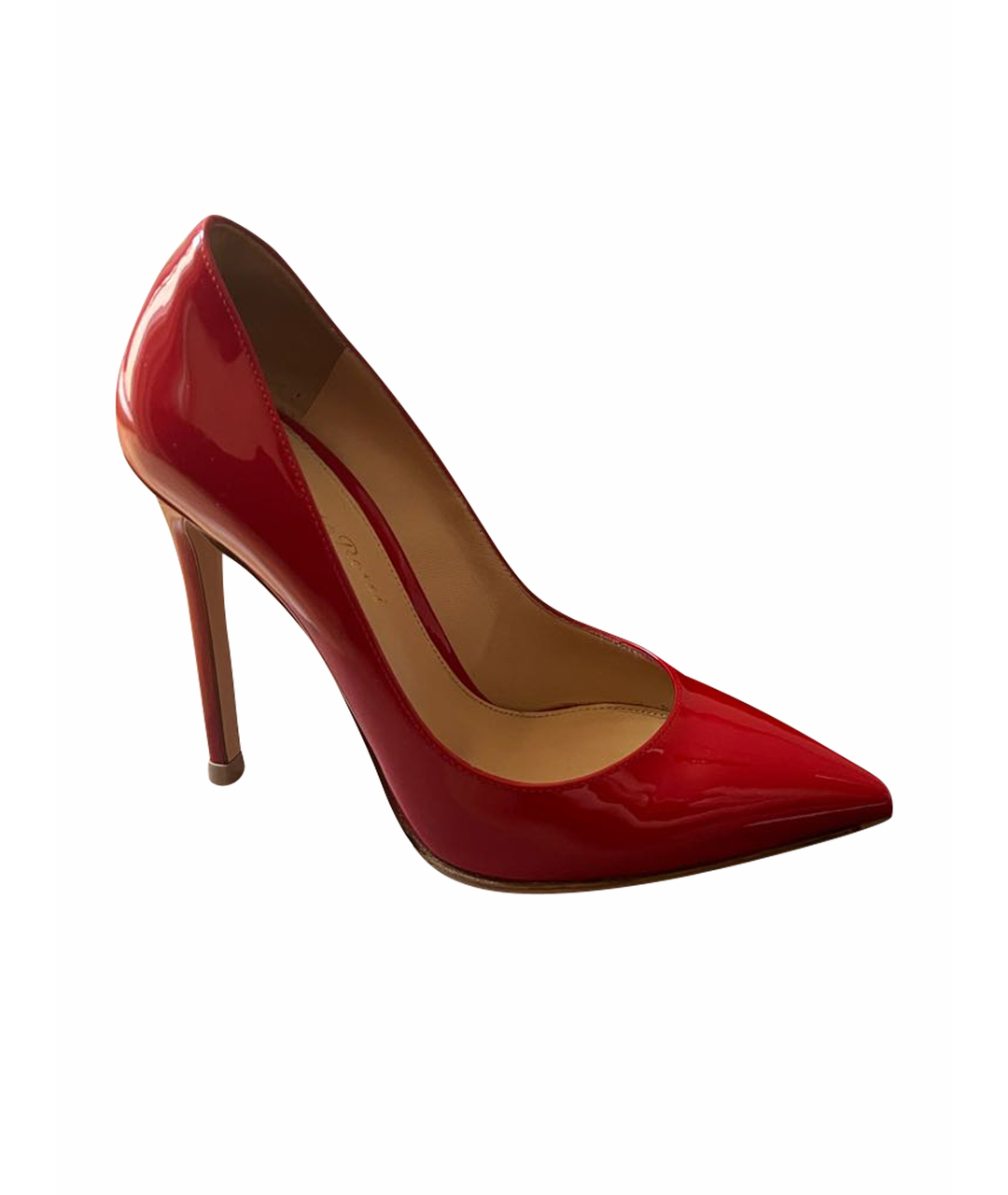 GIANVITO ROSSI Красные туфли из лакированной кожи, фото 1