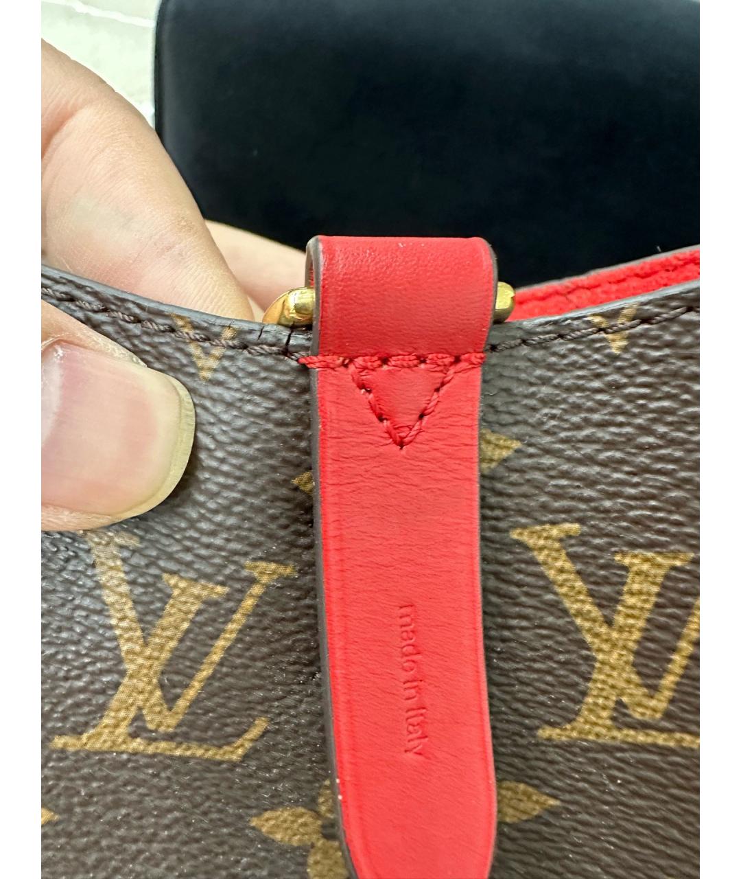 LOUIS VUITTON Коричневая сумка через плечо из искусственной кожи, фото 8