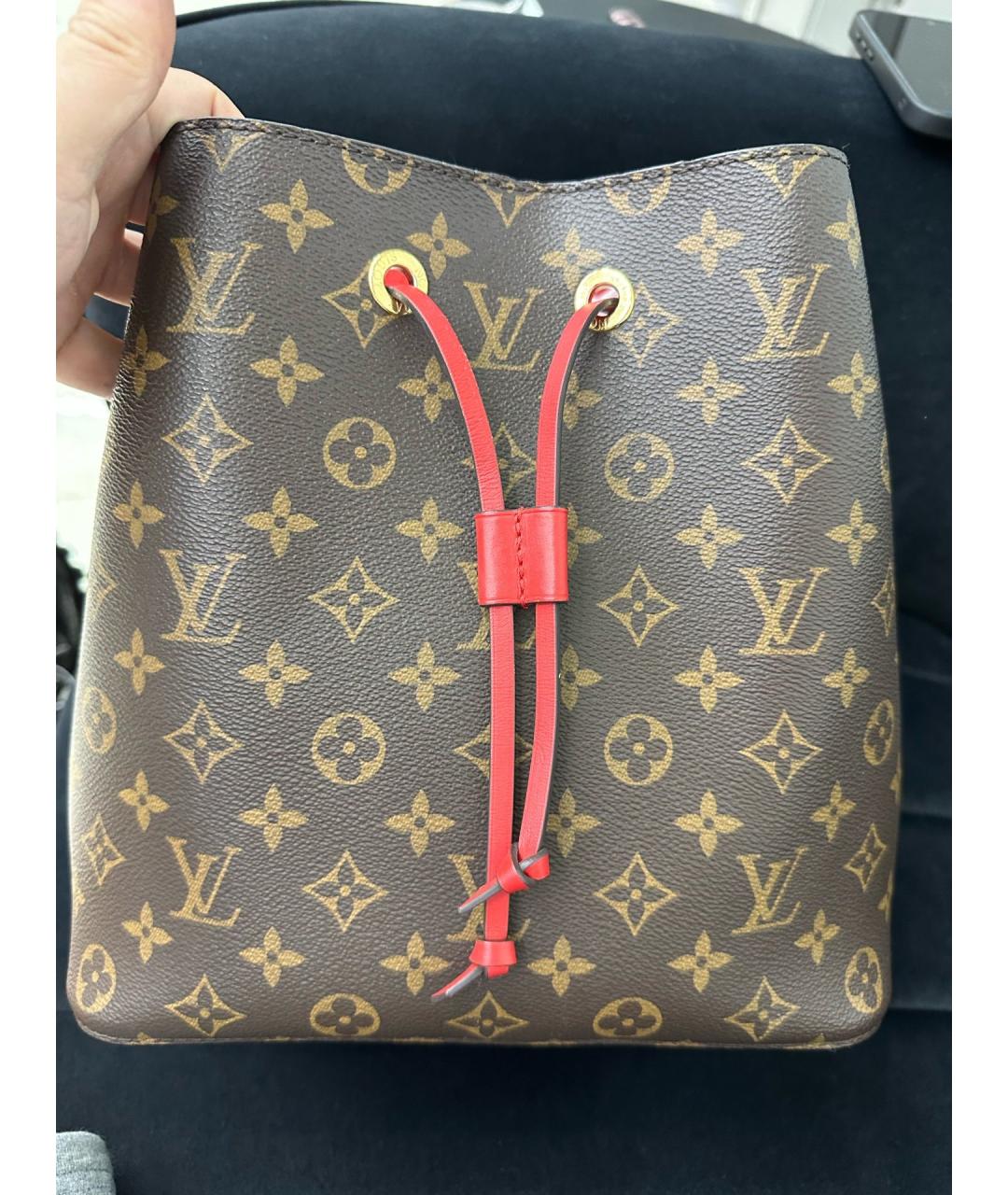 LOUIS VUITTON Коричневая сумка через плечо из искусственной кожи, фото 2