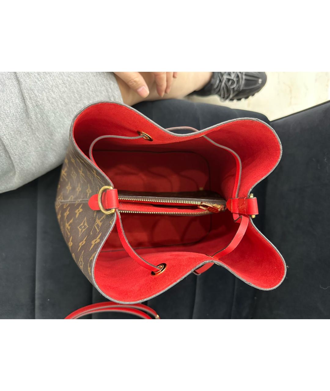 LOUIS VUITTON Коричневая сумка через плечо из искусственной кожи, фото 5