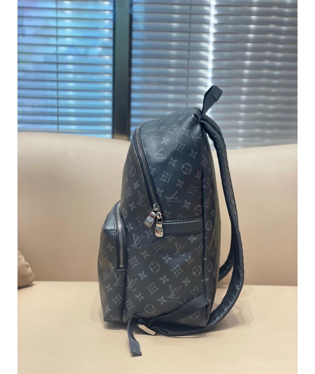 LOUIS VUITTON Черный рюкзак из искусственной кожи, фото 3