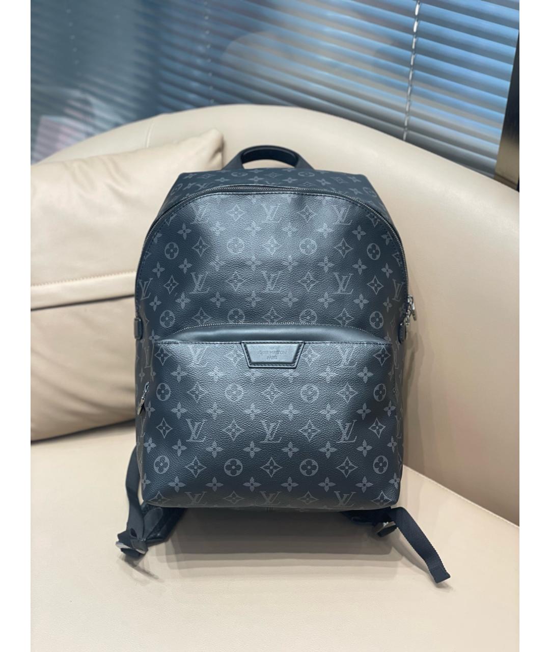 LOUIS VUITTON Черный рюкзак из искусственной кожи, фото 9