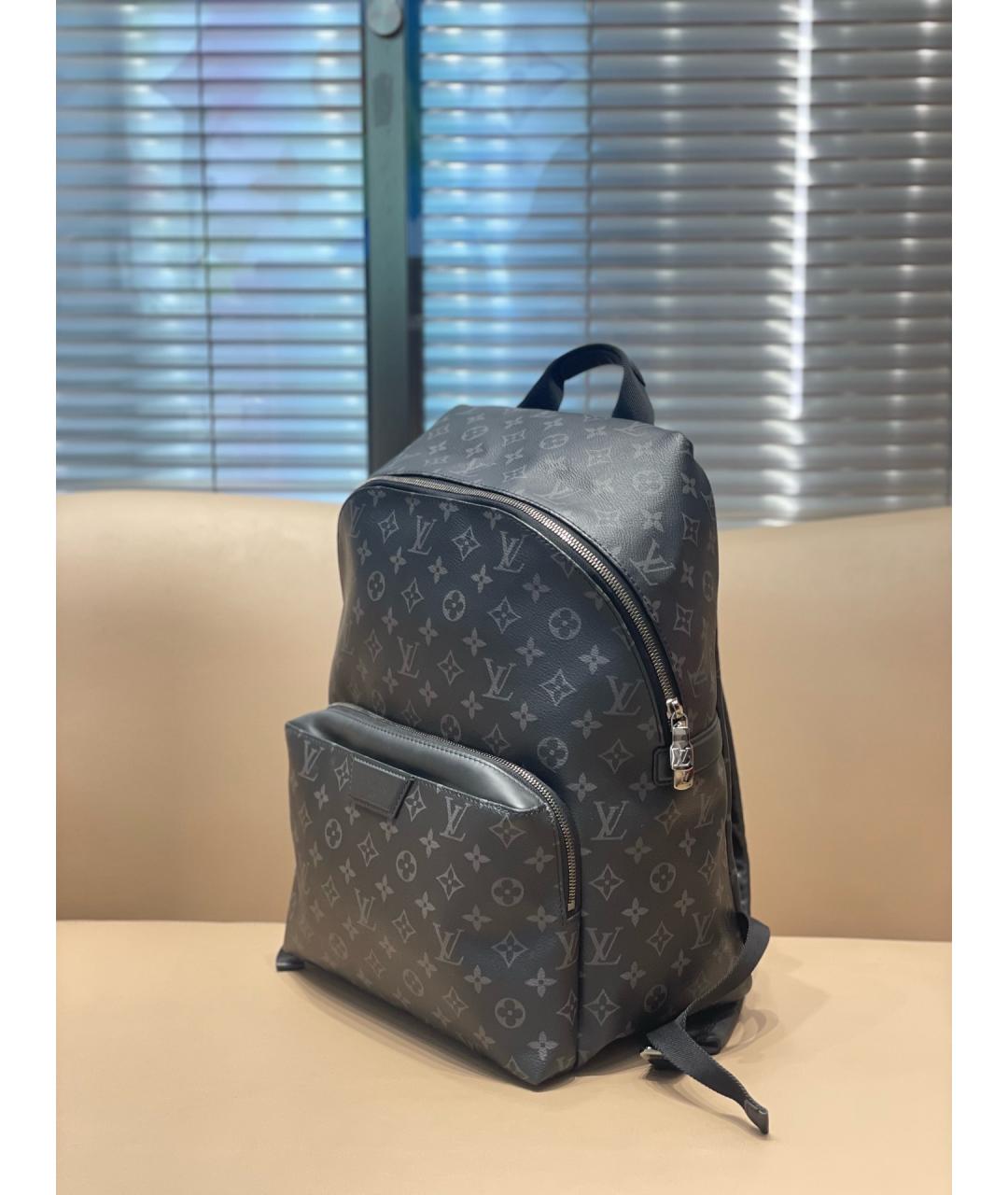 LOUIS VUITTON Черный рюкзак из искусственной кожи, фото 5