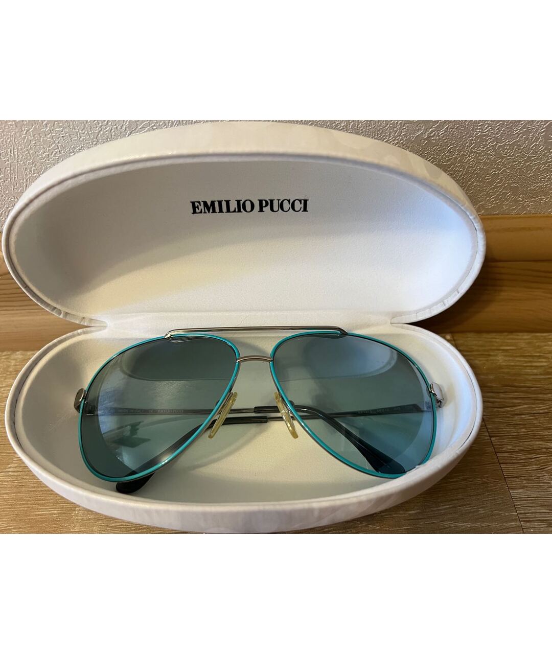 EMILIO PUCCI Голубые металлические солнцезащитные очки, фото 5