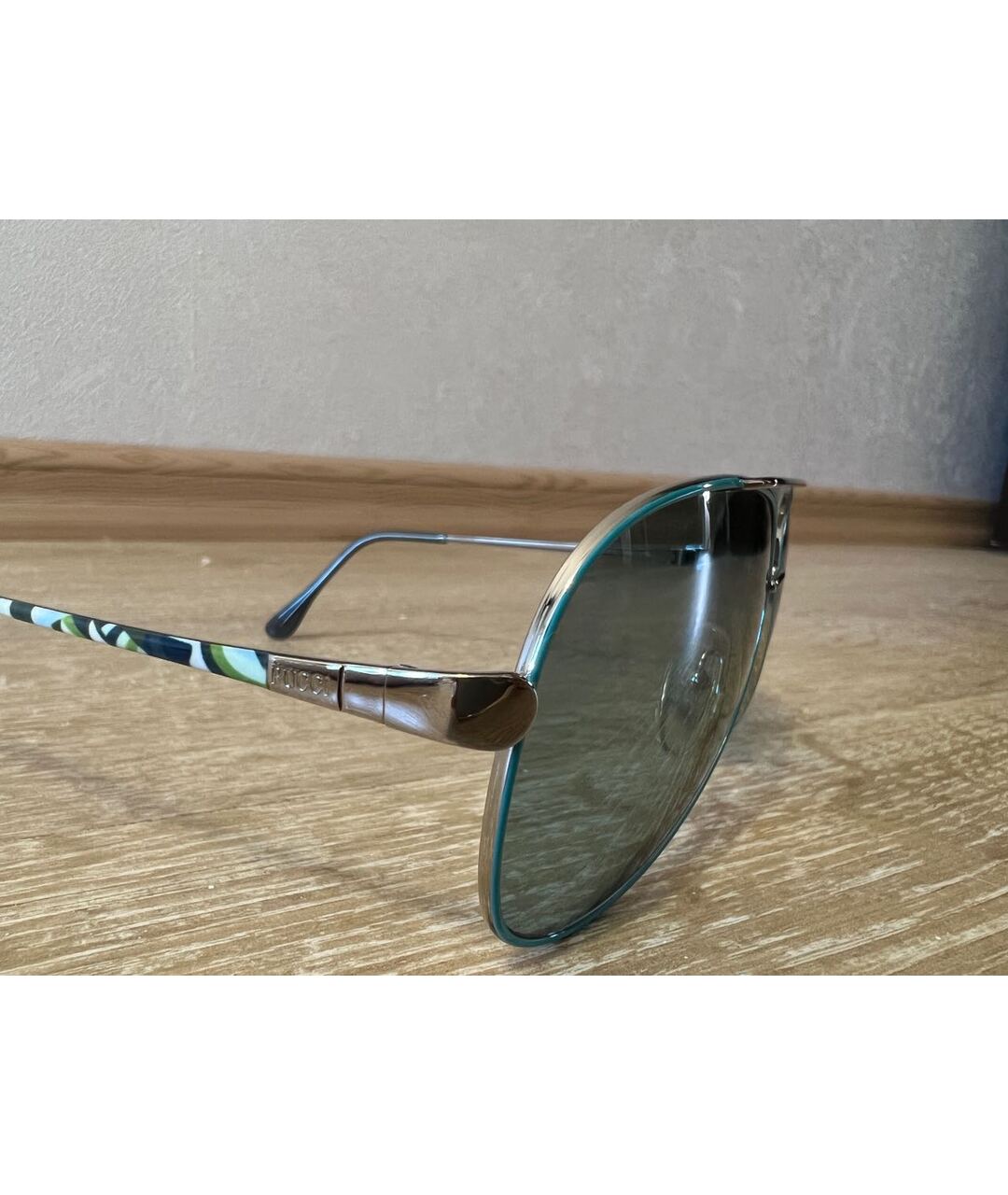 EMILIO PUCCI Голубые металлические солнцезащитные очки, фото 3