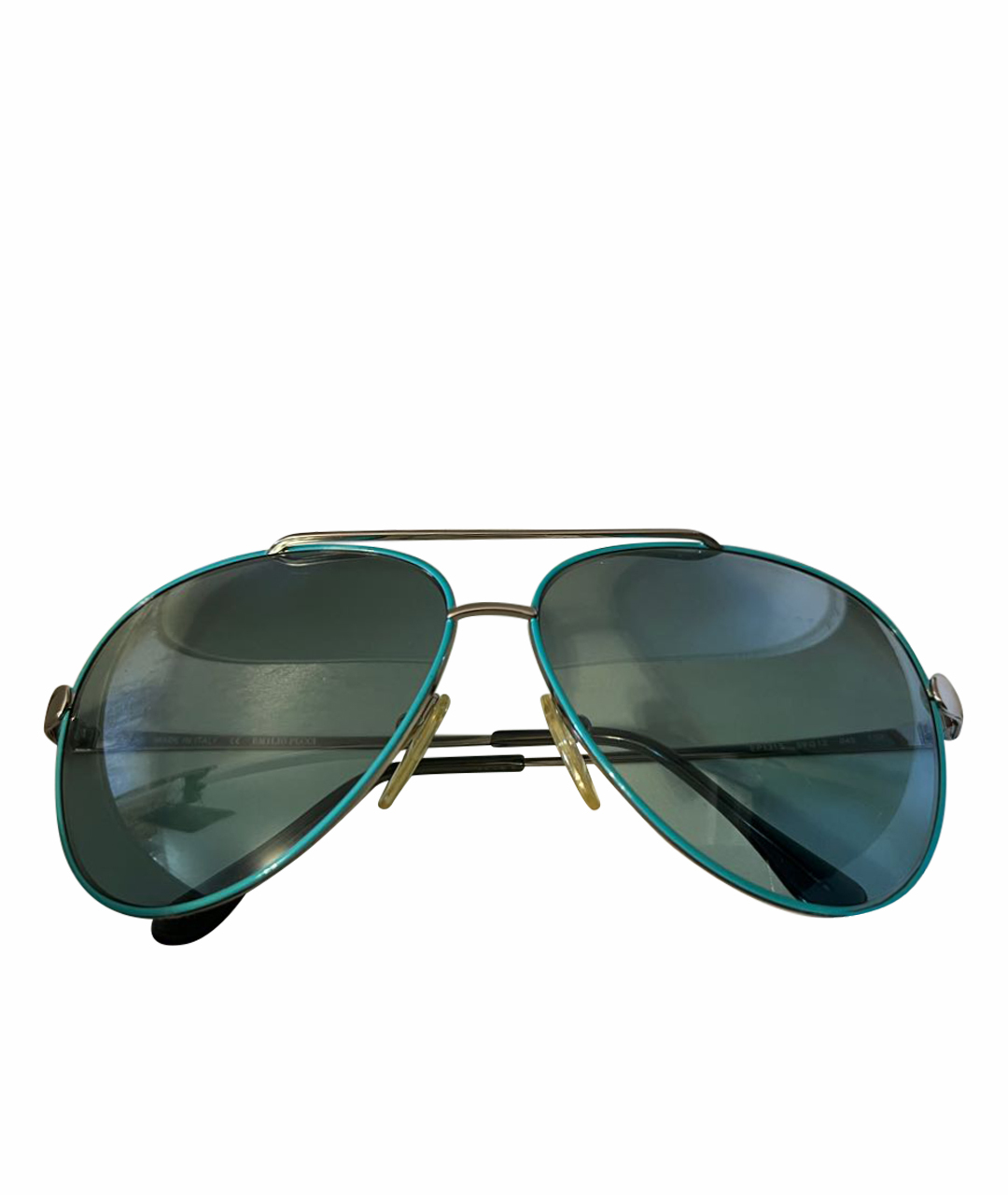 EMILIO PUCCI Голубые металлические солнцезащитные очки, фото 1