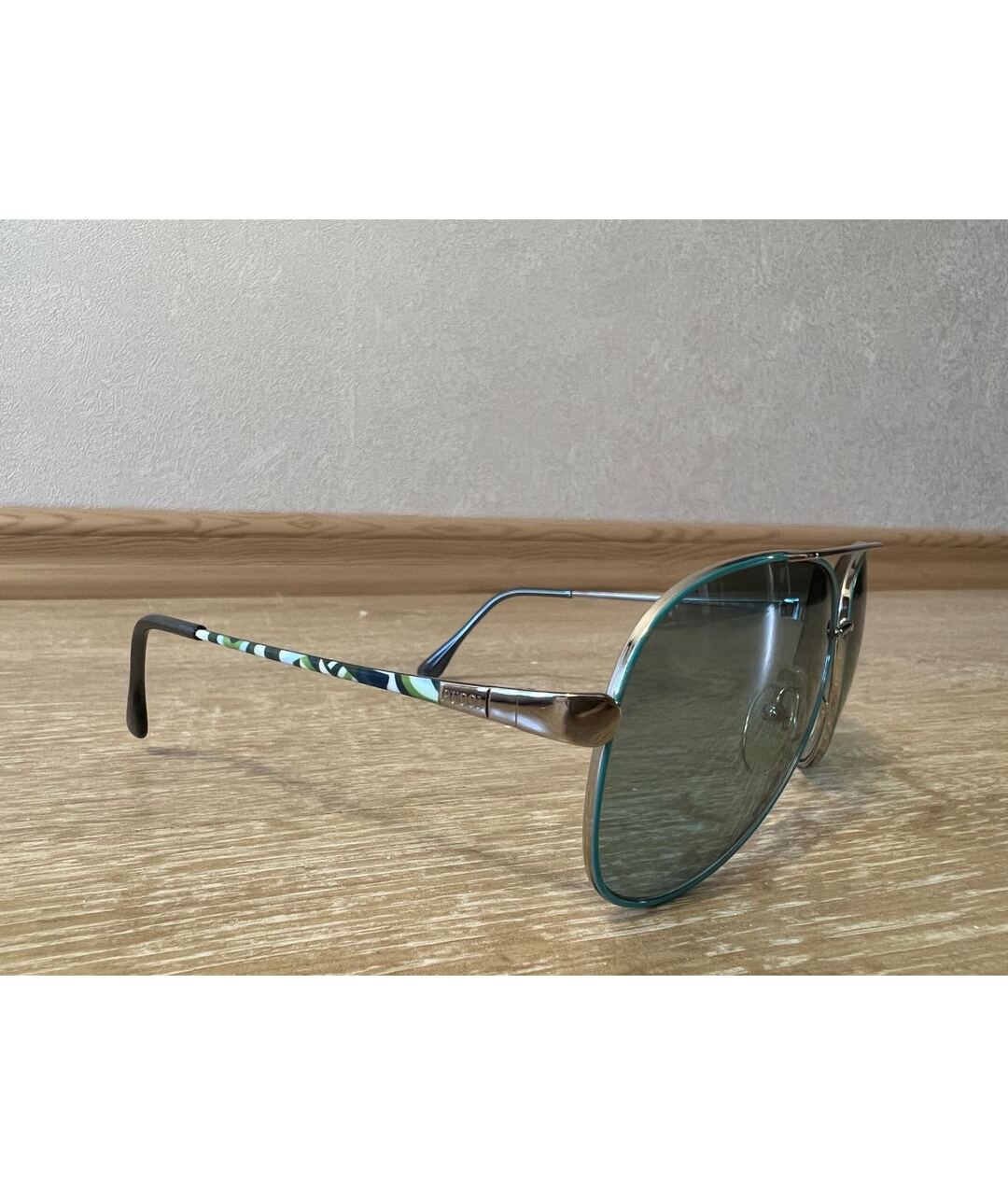 EMILIO PUCCI Голубые металлические солнцезащитные очки, фото 2