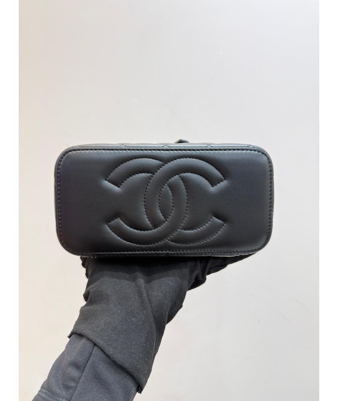 CHANEL Черная кожаная сумка через плечо, фото 4