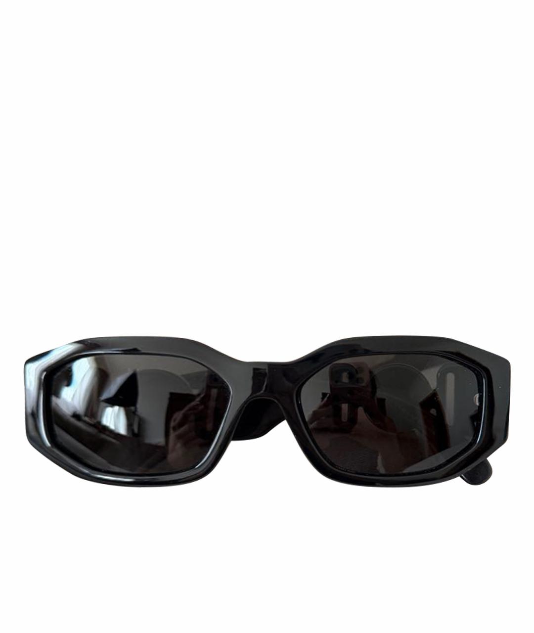 VERSACE Черные пластиковые солнцезащитные очки, фото 1